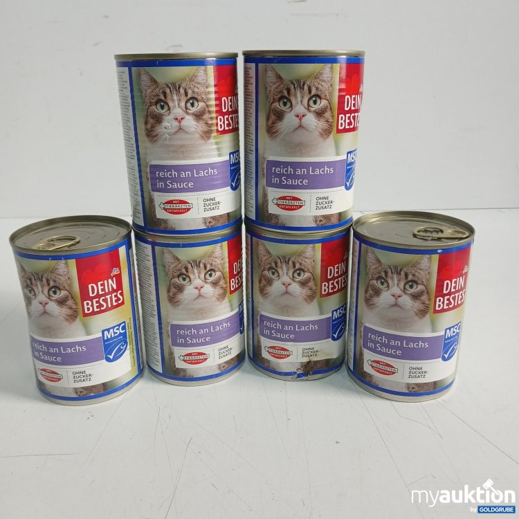 Artikel Nr. 463983: Dein Bestes Katzenfutter reich an Lachs in Sauce 6x 415g