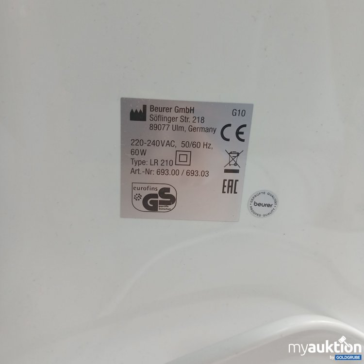 Artikel Nr. 973983 Artikel Nr. 973983: Beurer Luftreiniger LR210 G10