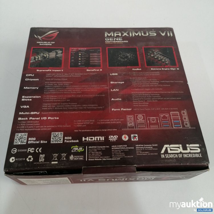 Artikel Nr. 839984: Maximus VII Gene Motherboard 