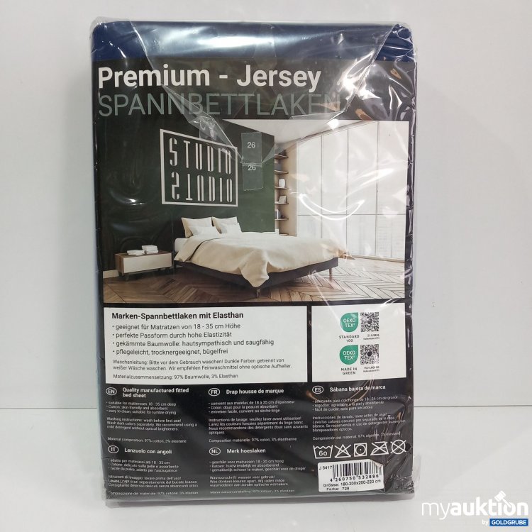 Artikel Nr. 360985 Artikel Nr. 360985: Studio Premium Jersey Spannbettlaken 180/200 x 200/220 cm, blau