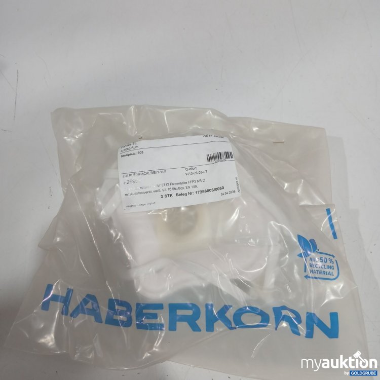 Artikel Nr. 463985 Artikel Nr. 463985: Haberkorn FFP3 Maske mit Ausatemventil weiß 3 Stück