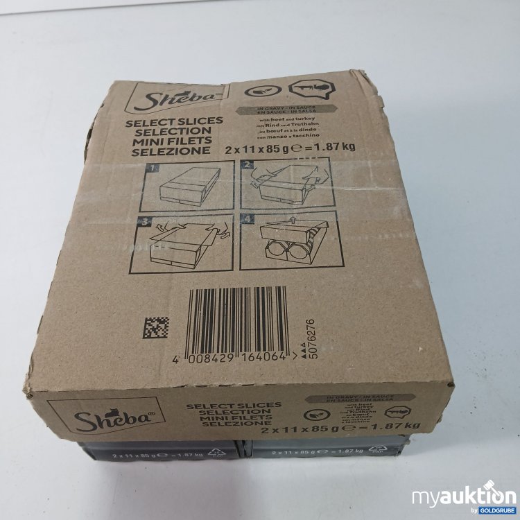 Artikel Nr. 800985 Artikel Nr. 800985: Sheba mit Rind und Truthahn Katzenfutter 2x11x85g