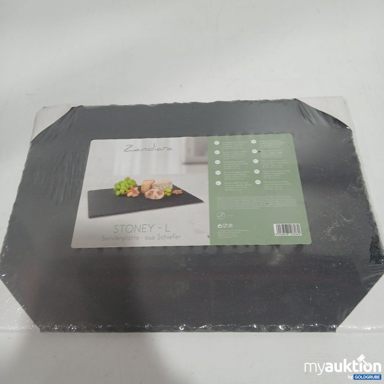 Artikel Nr. 872985: Zandiara Servierplatte aus schwarzem Schiefer 40x30x0,7cm 