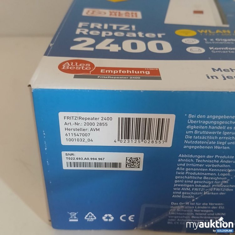 Artikel Nr. 932985: Fritz! Repeater 2400