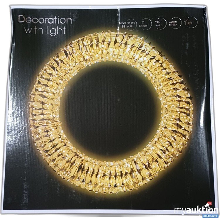 Artikel Nr. 444986 Artikel Nr. 444986: Dekoration mit Beleuchtung mit Timer-Funktion Durchmesser 58cm