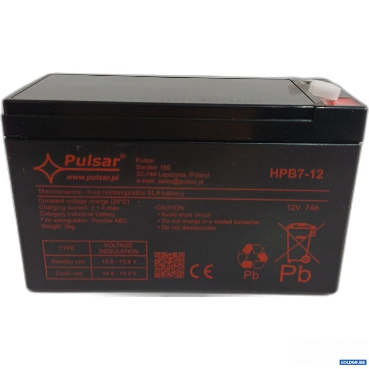 Artikel Nr. 960987: Pulsar Batterie HPB7-12 12V 7Ah 