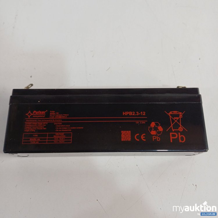 Artikel Nr. 960988: Pulsar Batterie HPB2.3-12 12V 2.3Ah 
