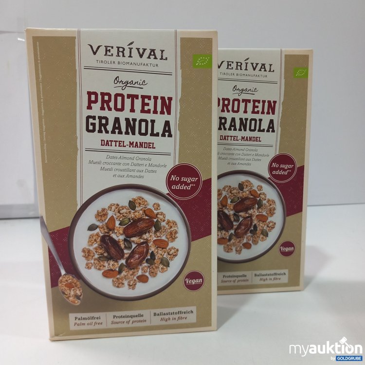 Artikel Nr. 868989 Artikel Nr. 868989: Verival Organic Protein Granola Dattel-Mandel 2x 325g