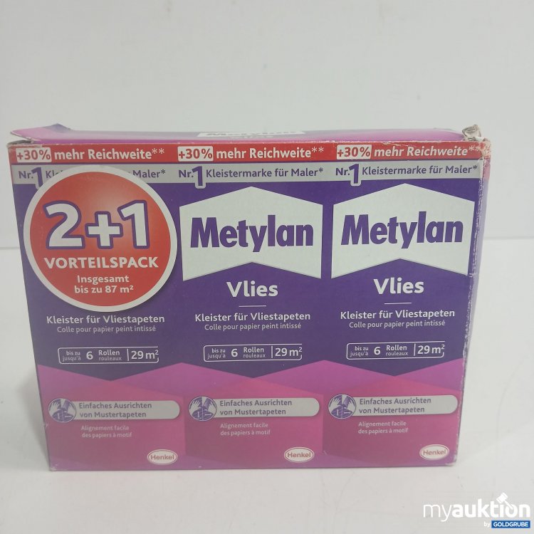 Artikel Nr. 872989: Metylan Vlies Kleister für Vliestapeten 3x180g