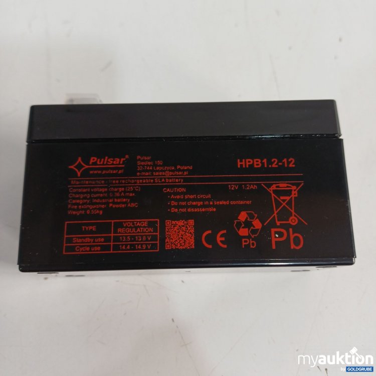 Artikel Nr. 960989: Pulsar Batterie HPB1.2-12 12V 1.2Ah 