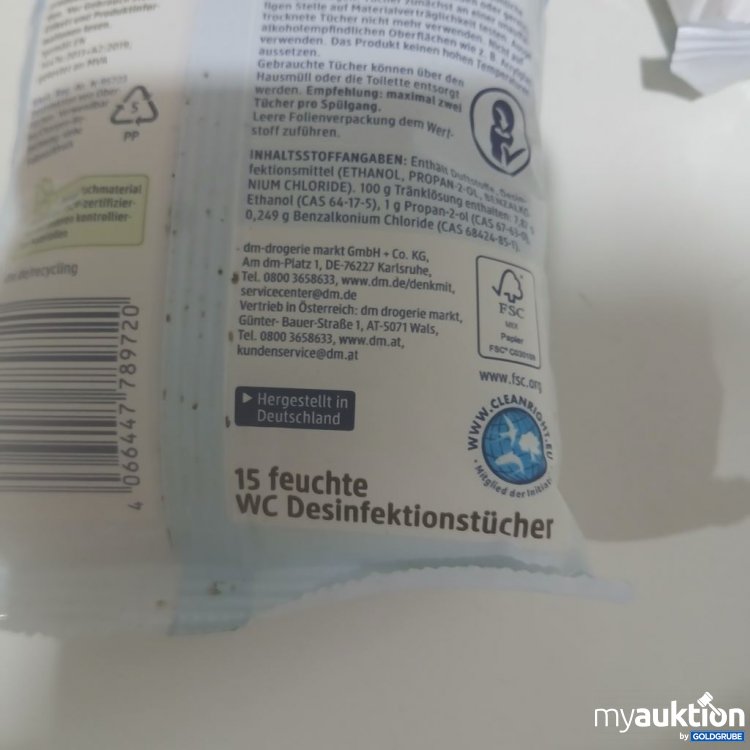Artikel Nr. 981990 Artikel Nr. 981990: Denk mit Feuchte WC Desinfektionstücher 4Pack