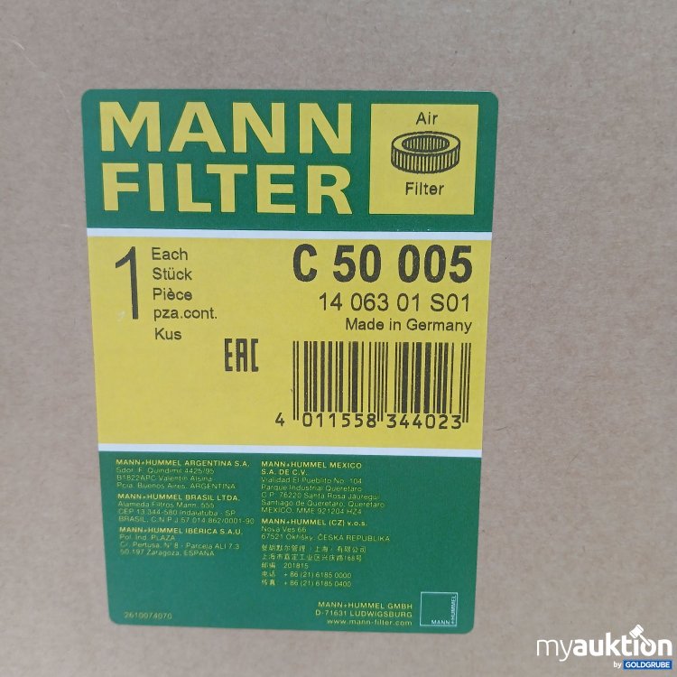 Artikel Nr. 982990: Mann Filter Air Filter C50 005 