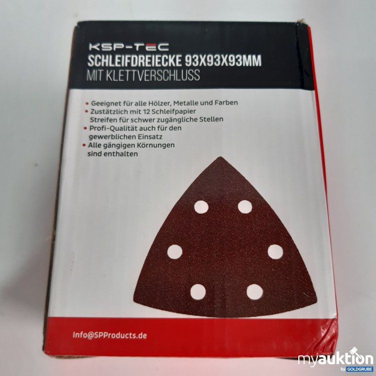 Artikel Nr. 849991 Artikel Nr. 849991: Ksp-Tec Schleifdreiecke 93x93x93mm mit Klettverschluss