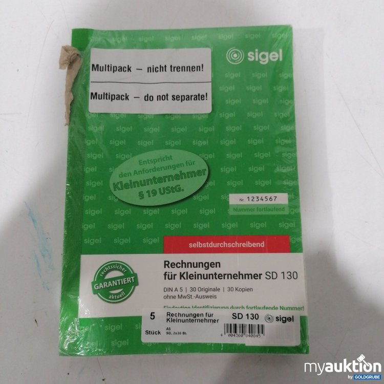 Artikel Nr. 886991 Artikel Nr. 886991: Sigel Rechnungen für Kleinunternehmer A5