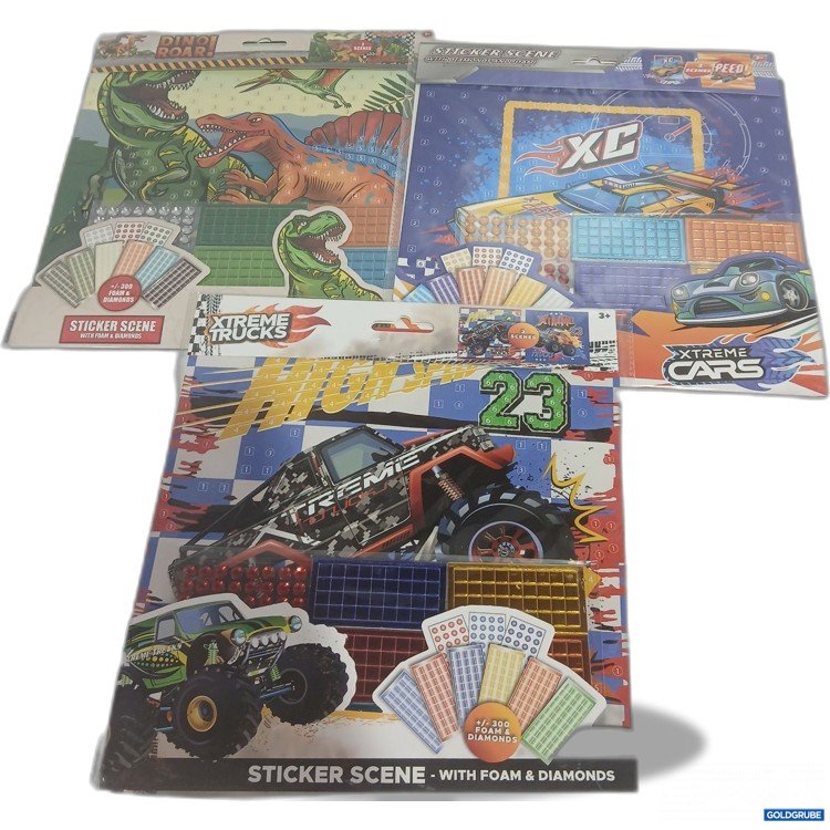 Artikel Nr. 928991: Sticker Scene with Foam & Diamond 3Stk 