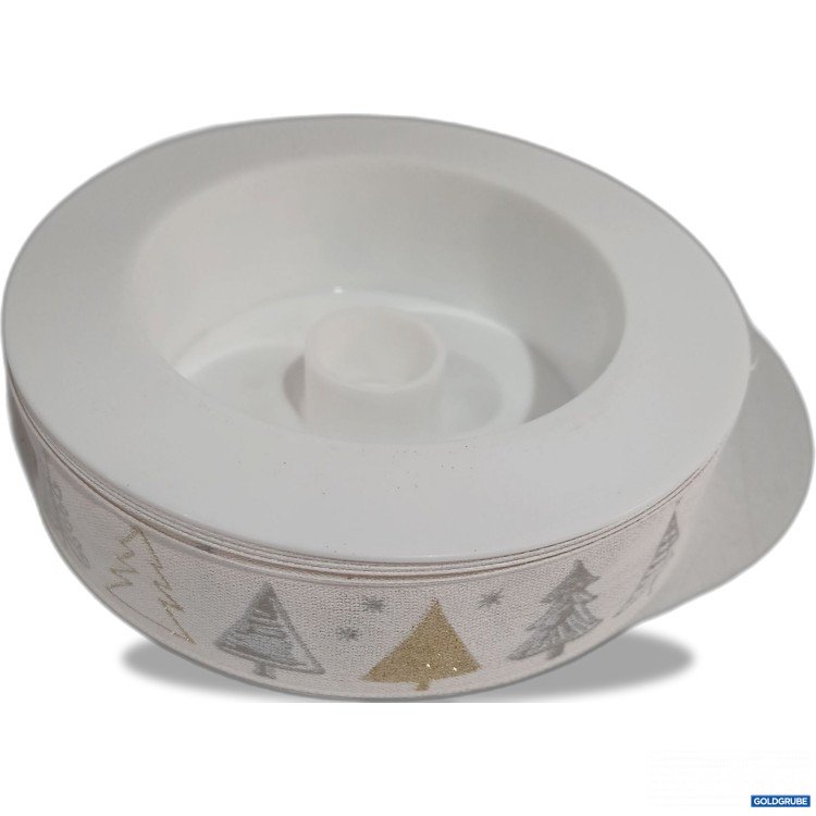 Artikel Nr. 978991 Artikel Nr. 978991: Dekoband / Geschenksband weiß silber gold