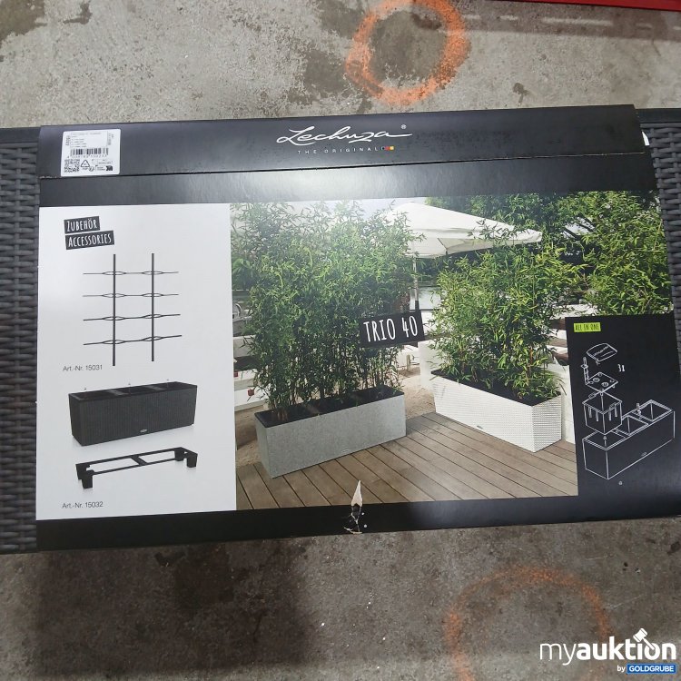 Artikel Nr. 857992: Lechuza Rattan Blumen Kiste 3xPflanzvolumen 31L ca. 130x41x45cm 