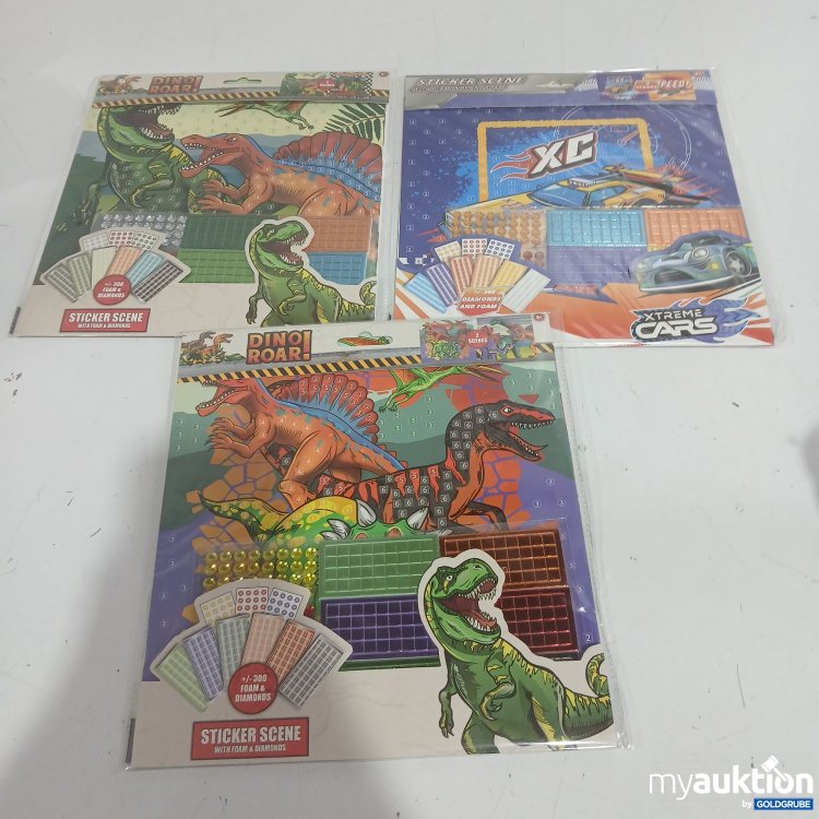 Artikel Nr. 928992: Sticker Scene with Foam & Diamond 3Stk 