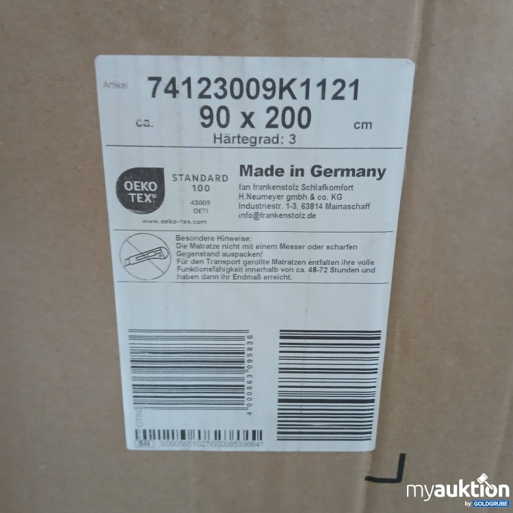 Artikel Nr. 832993 Artikel Nr. 832993: Fan Frankenstolz Schlafkomfort Matratze 90x200cm 74123009K1121