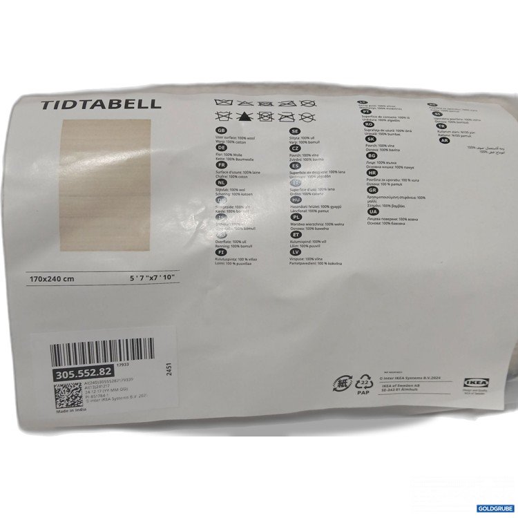 Artikel Nr. 887993: Ikea Tidtabell Teppich 170x240cm 305.552.82 