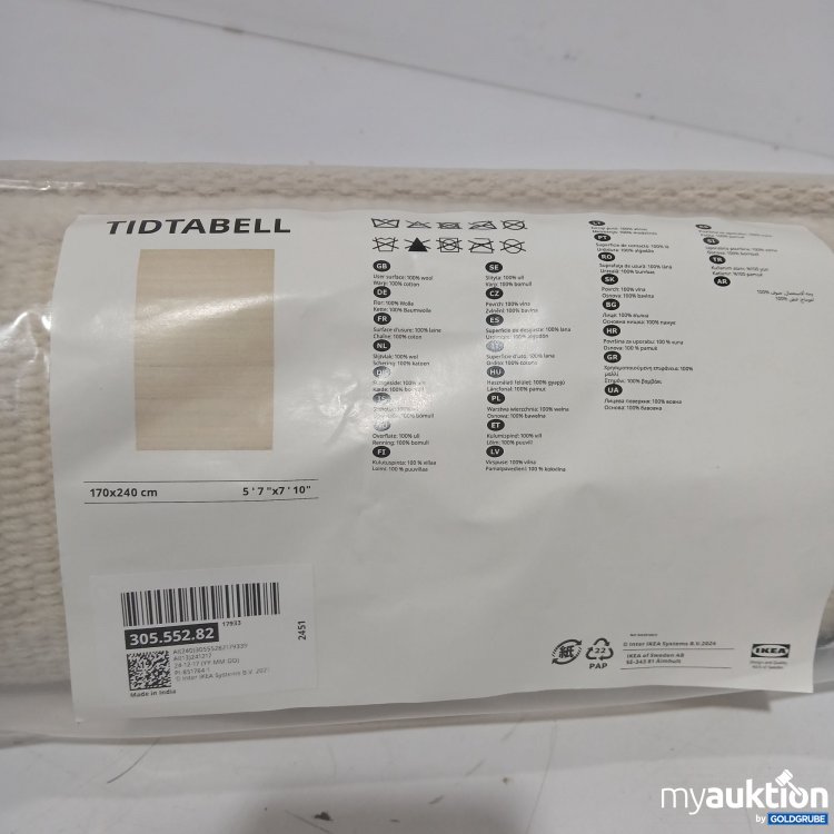 Artikel Nr. 887993: Ikea Tidtabell Teppich 170x240cm 305.552.82 