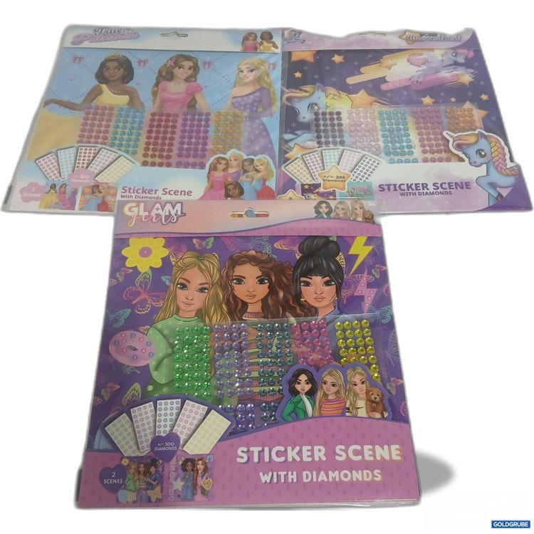 Artikel Nr. 928993: Sticker Scene with Foam & Diamond 3Stk 