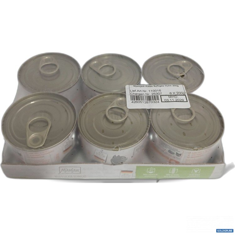Artikel Nr. 972993: Mjamjam Katzenfutter saftiges Huhn 6x200g 