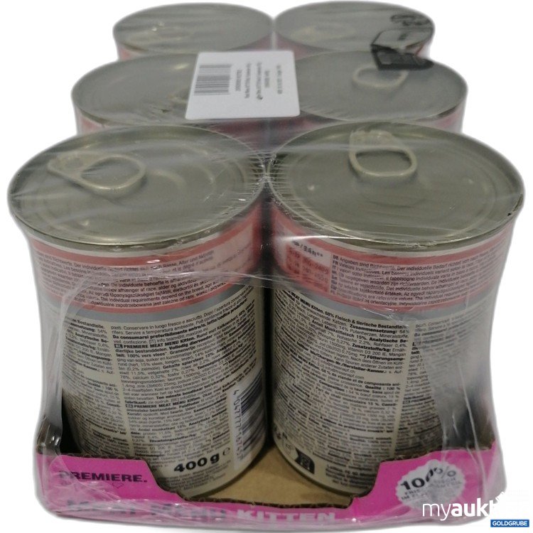 Artikel Nr. 897994: Premiere Kitten Rind mit Putenherzen 6x400g