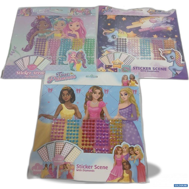 Artikel Nr. 928994: Sticker Scene with Foam & Diamond 3Stk 