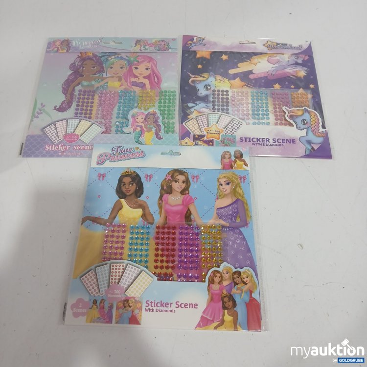 Artikel Nr. 928994: Sticker Scene with Foam & Diamond 3Stk 