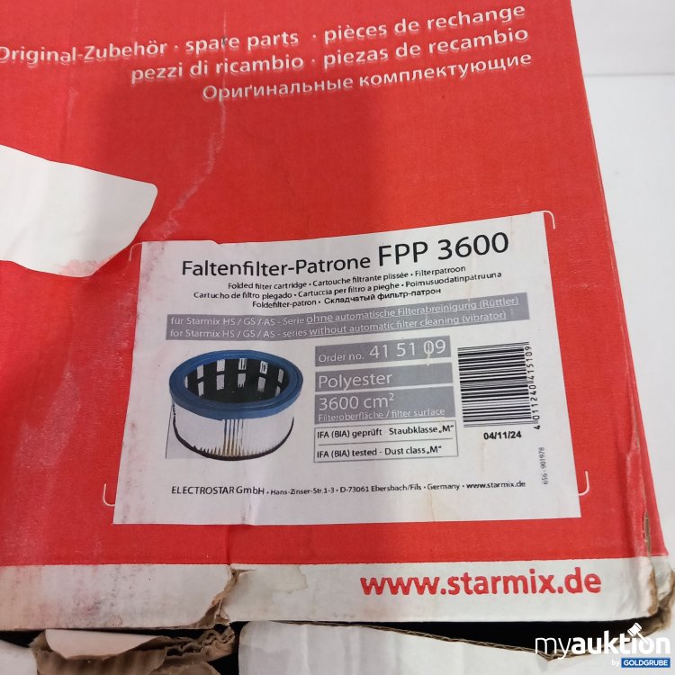 Artikel Nr. 821996 Artikel Nr. 821996: Starmix Faltenfilter Patrone FPP 3600