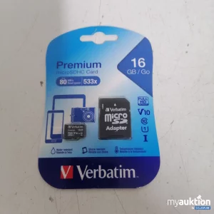 Auktion Verbatim 16GB microSDHC Karte