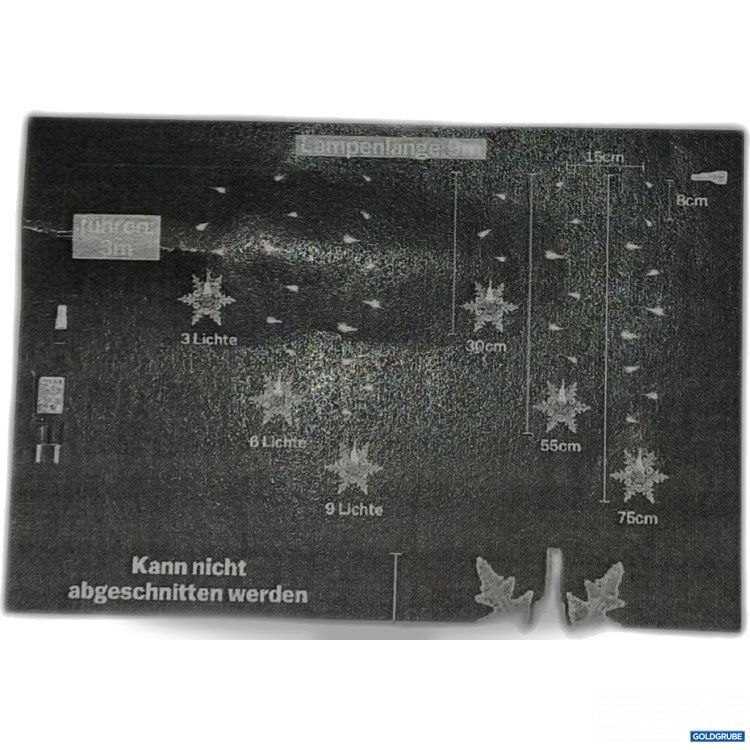 Artikel Nr. 444997 Artikel Nr. 444997: Schneeflocke LED Lichterkette Warmweiß & Bunt 9 Meter