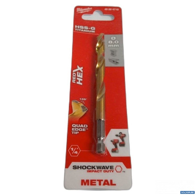 Artikel Nr. 466997 Artikel Nr. 466997: Milwaukee Metallbohrer HSS-G Titanium 8,0 mm