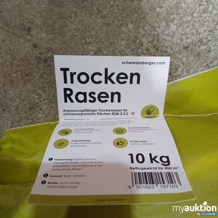 Artikel Nr. 960997: Schwarzenberger Trocken Rasen individuelle Saatmischung 10kg 