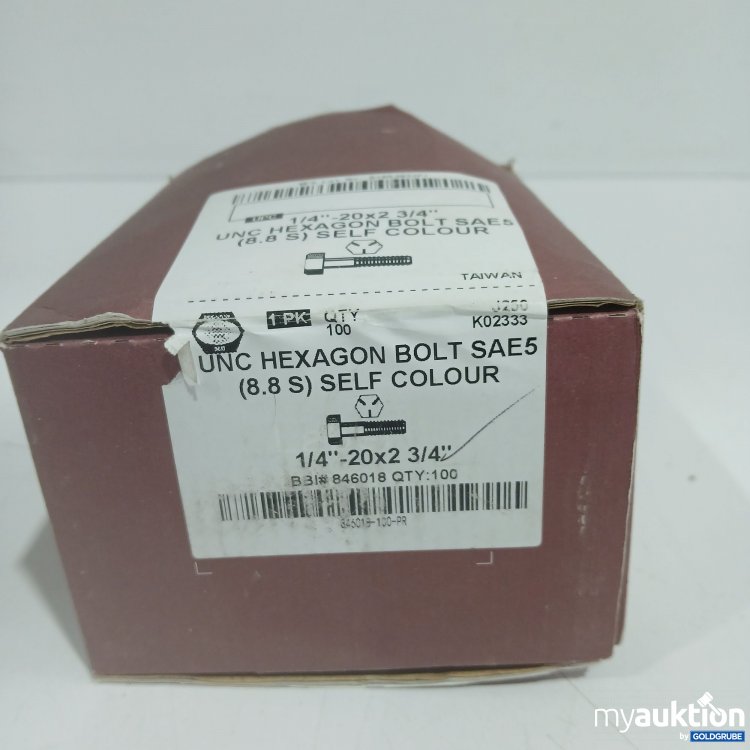 Artikel Nr. 522998: UNC Hexagon Bolt SAE5 (8.8S) Self Colour 1/4" 20x2 3/4" 