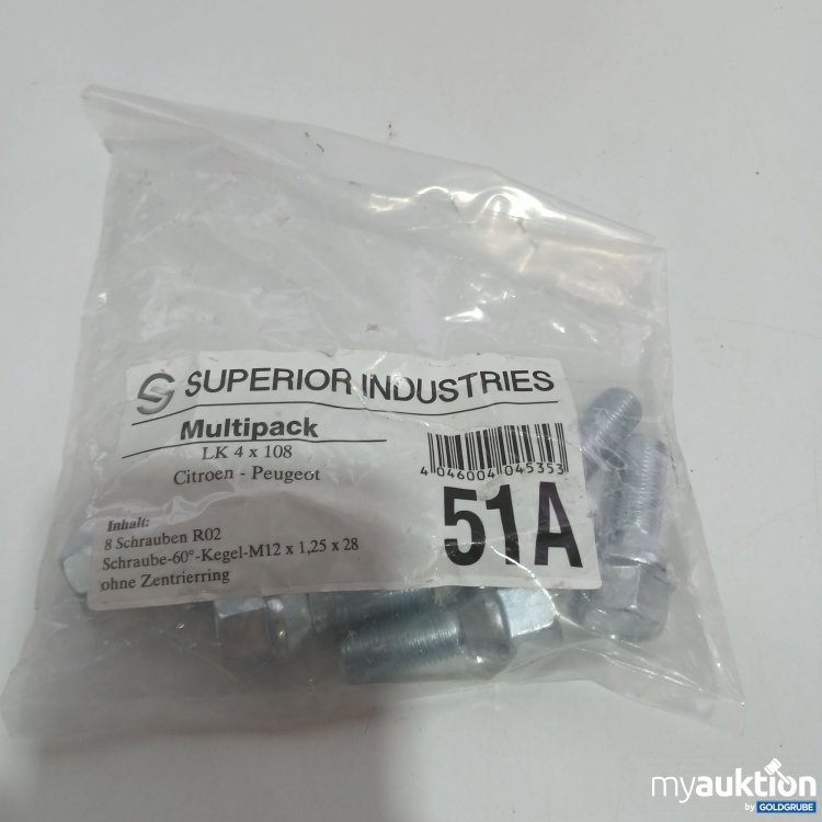 Artikel Nr. 846998: Superior Industries Multipack 8 Schrauben 51A