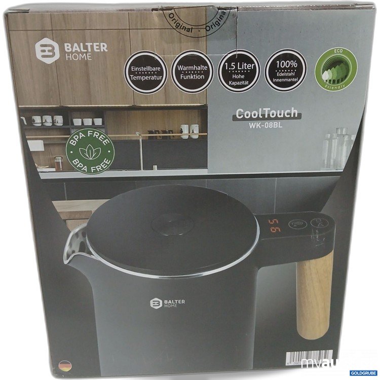 Artikel Nr. 956999: Balter Home Edelstahl Wasserkocher CoolTouch WK-08BL 