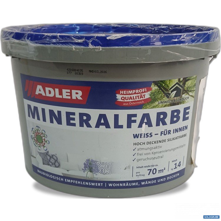 Artikel Nr. 966999: Adler Mineralfarbe weiss für innen 14kg 