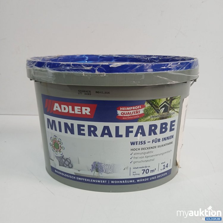 Artikel Nr. 966999: Adler Mineralfarbe weiss für innen 14kg 